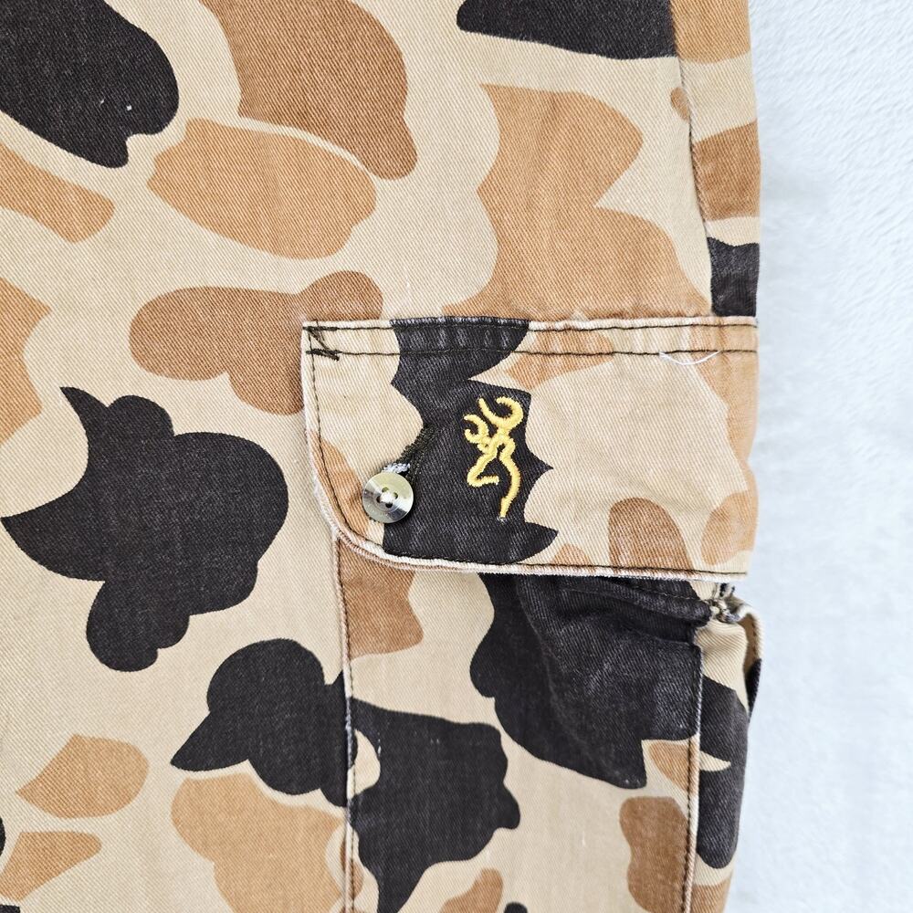 Browning Wasatch CB Hunting Pants Mens XL 38x30 Vintage Tan Camo Cargo Grunge - Picture 4 of 16